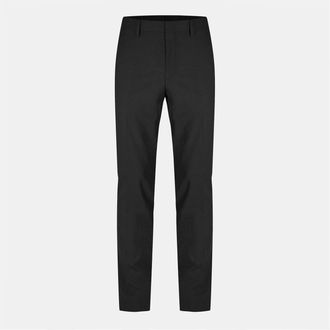 HUGO BOSS Mens Solid Patterned Straight Chinos in Black - Size 2XL