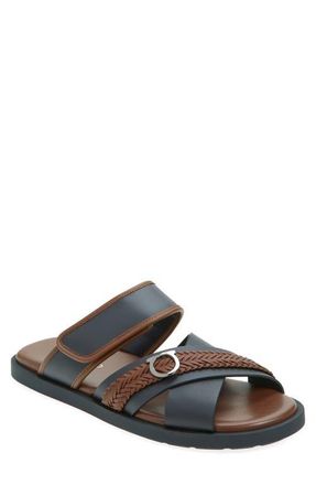 Ferragamo Bora Bora Slide Sandal in Navy Midbrown at Nordstrom, Size 11