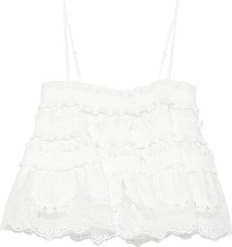 Zimmermann Alchemy Ruffled-lace Top