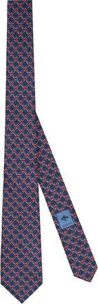 Gucci Zijden stropdas met geometrisch patroon - Blauw