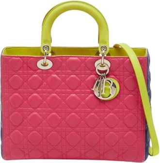 Dior Pre-owned Vintage Lederen Handtas - Dames - Vintage Handtas - Roze - ONE Size - Leer - Vintage