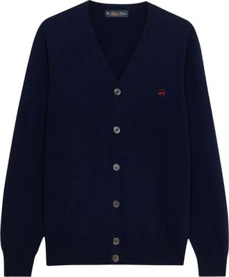 Brooks Brothers Truien & Vesten, Heren, Blauw, XL, Wol, Lamswol Vest met Logo