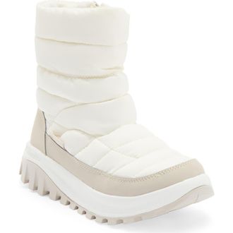 Columbia Snowtrot Waterproof Insulated Mid Hiking Boot in Sea Salt Fig at Nordstrom Rack, Size 9