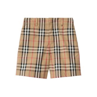 Burberry Check-pattern Cotton Shorts