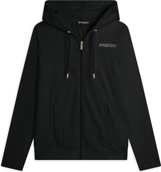 Freddy Felpa in jersey con zip e cappuccio TIME TO SHINE