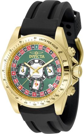 Invicta Speedway 50873 Herenhorloge - Quartz Uurwerk - Roestvrij Staal met Groene Wijzerplaat - 39 mm