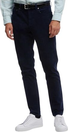 Brooks Brothers Milano Slim-Fit Broek- Corduroy - Heren - Slim Fit Broeken - Blauw - W40 - Broeken