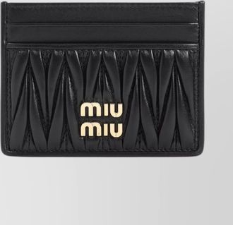 Miu Miu matelass&eacute; leather cardholder