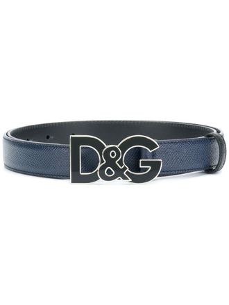 Dolce & Gabbana logo belt - Blue