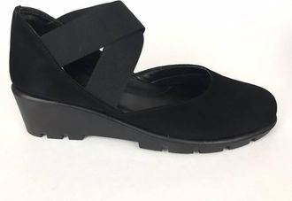 The Flexx Womens Get Back Cross Band Suede Sandals In Black