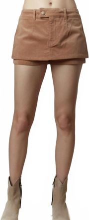 Peach Love California Autumn Days Skort In Brown