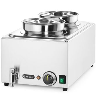 OEM Calentador El&eacute;ctrico Tipo Ba&ntilde;o Mar&iacute;a Para Sopas Con Recipientes De 2 X 4 L Y 1000 W