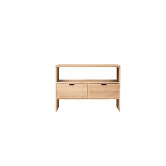 Tikamoon Mueble para lavabo de roble macizo de 110 cm