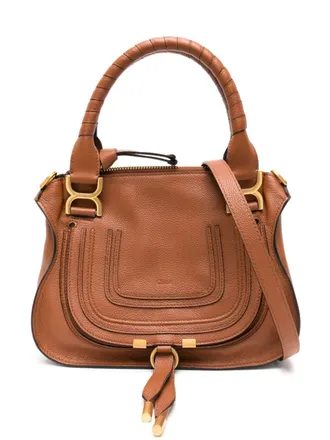 Chloé Borsa tote Marcie Double Carry - Marrone