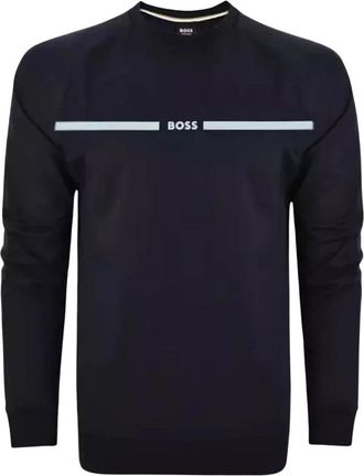 HUGO BOSS Pull ML Coton - Heren - Sweatshirts - Blauw - 2XL - Katoen - Hoodies & sweatvesten