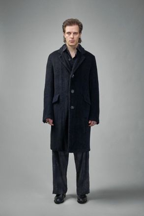 Geoffrey B. Small Pure Alashan Cashmere 3-ply Fully-Lined Como Silk Long Coat