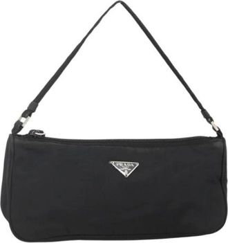 Prada Pre-owned Mini Bags, female, Black, Size: ONE SIZE Pre-owned Nylon Accessory Pouch
