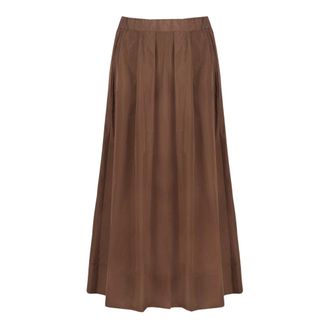 Alpha Studio Midi Rok - Dames - Rokken - Bruin - Maat: L