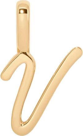 Made by Mary Script Initial Charm Gold Vermeil in Gold Vermeil Initial V at Nordstrom