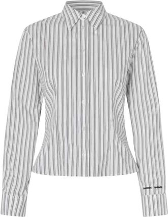 Sams&oslash;e & Sams&oslash;e Sasky LS Shirt - Dames - Overhemden - Zwart - XS - Katoen - Overhemden
