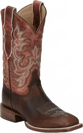 Justin Womens Dusty Cowhide Western Boot In Brown