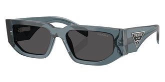 Prada Dark Grey Rectangular Mens Sunglasses PR 09ZSF 17T08Z 55