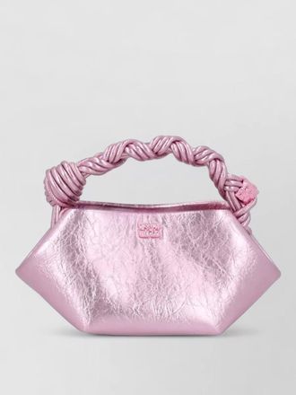 Ganni mini bou bag metallic handle design
