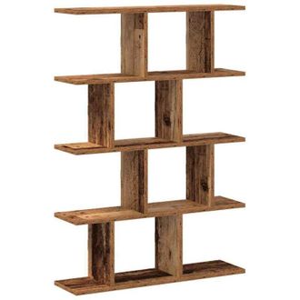 vidaXL Estante Cubo De Pared 12 Compartimentos Madera Envejecida Vidaxl