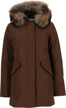 Woolrich Grey Classic Fur-Trimmed Hooded Parka