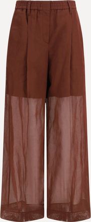 Brunello Cucinelli Pantaloni Sartorial Track Woman 40