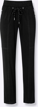 Casual Looks 7/8-Hose CASUAL LOOKS, Damen, Gr. 36, Normalgr&ouml;ssen, schwarz, 98% Baumwolle, 2% Elasthan, unifarben, 7/8-L&auml;nge, Hosen 7/8-Hose