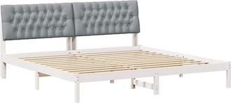 vidaXL Estructura De Cama Con Cabecera Tapizada 200 X 200 Cm Vidaxl