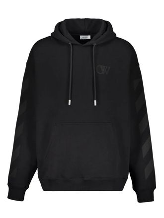 Off-white logo-print hoodie - men - Fabric - L - Black