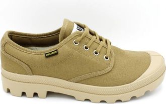 Palladium Canvas Veterschoen met Rubberen Zool - Heren - Sneakers - Groen - 40 EU - Schoenen