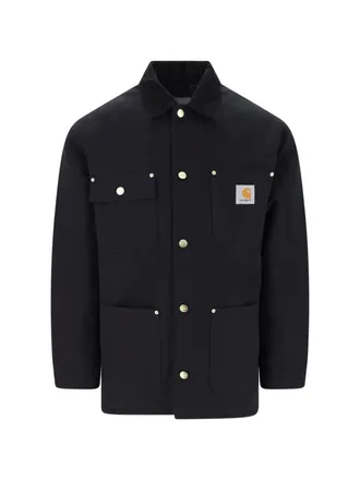 Carhartt Work in Progress Black OG Chore Velvet-Collar Cotton Denim Jacket