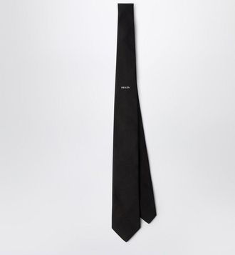 Prada Black silk tie