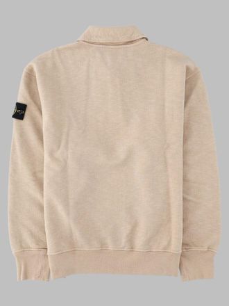 Stone Island Polo Collar Cotton Sweater - Beige