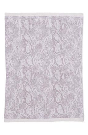 Barefoot Dreams CozyChic Python Print Throw Blanket in Pearl/Sandstone at Nordstrom Rack