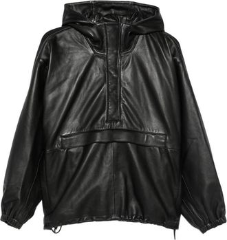 R&oacute;he Hooded Leather Jacket