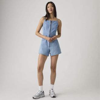 Levi's Square Neck Jumpsuit - Womens - XS - Blue