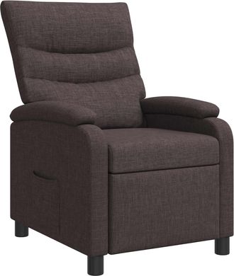 vidaXL Recliner Marr&oacute;n Oscuro Tela Vidaxl