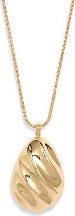 Nordstrom Fluted Adjustable Pendant Necklace in Gold at Nordstrom