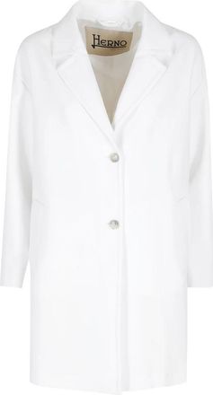 Herno Enkelrijige jassen - Dames - Mantel - Wit - XS - Jassen