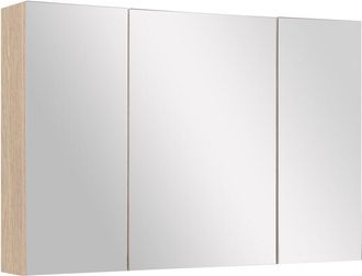 Kleankin Kleankin - Armario De Ba&ntilde;o Con Espejo Mueble Espejo Para Ba&ntilde;o Con 3 Puertas Y Estantes Ajustables Para Aseo Dormitorio Estilo Moderno 90x60x13,5cm Rob