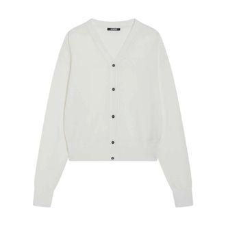 Jacquemus Cardigans, female, White, Size: 2XS Embroidered Cardigan