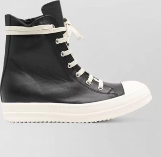 Rick Owens leather high-top sneakers
