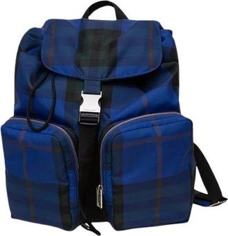 Burberry Zaino Medio Check - - Bags - Uomo - Blu - ONE SIZE