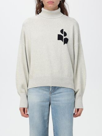 Isabel Marant Jacquard Logo Cotton and Wool Crewneck Jumper