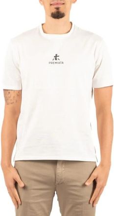 Premiata Katoenen Jersey T-shirt - Heren - T-shirts - Wit - M - Katoen - Tops