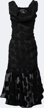 Vivienne Westwood Vestido midi Gennie de crep&eacute; con lunares